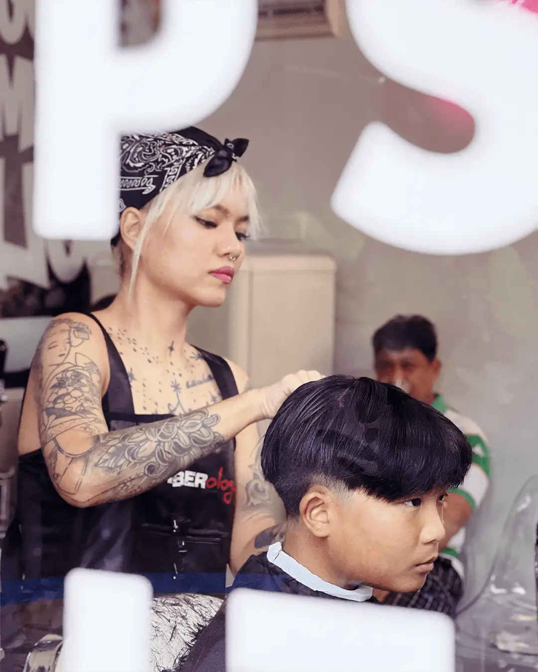 Editorial haircut portrait